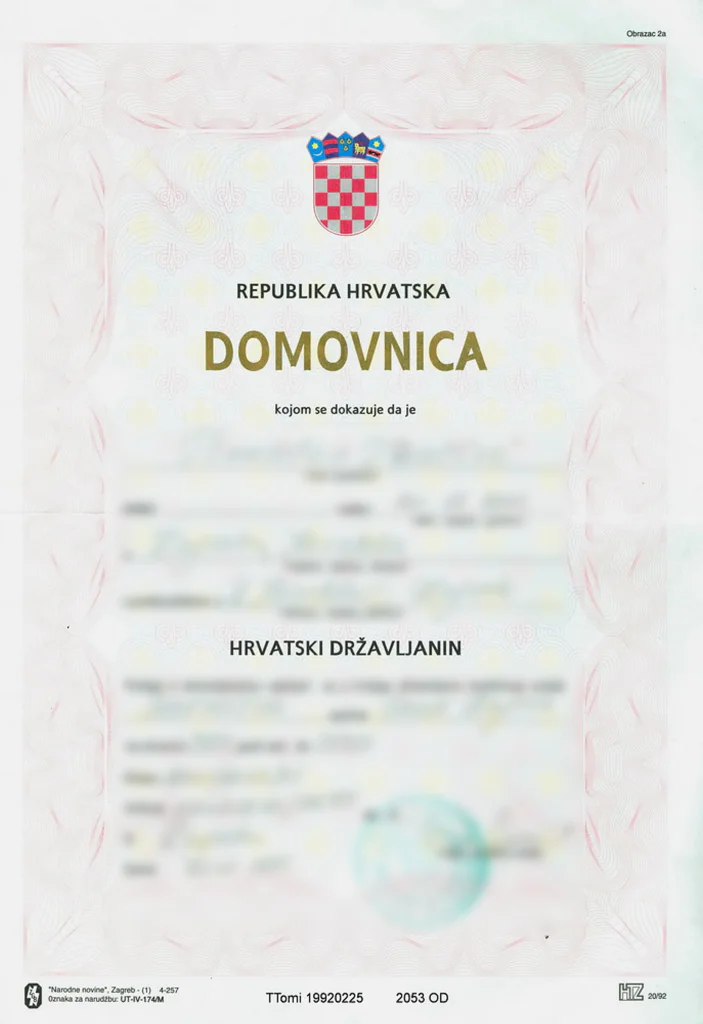 Croatian document translation
