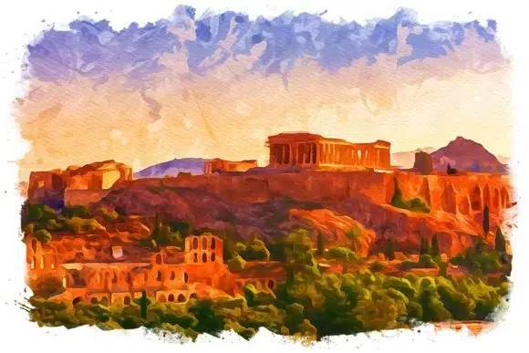 Athens Greece Exquisite Watercolor Graphics 48519965 1 580x387 1 jpg Thank You