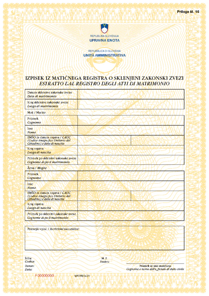 Slovenian Marriage Certificate Translation Slovenian Translator Brisbane