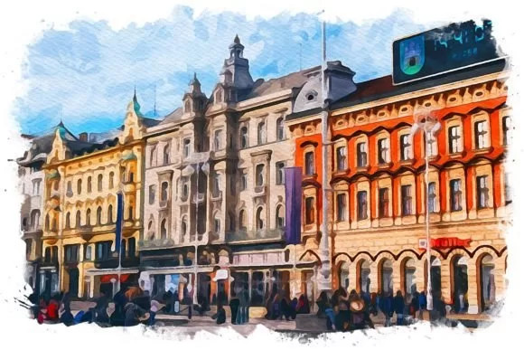 Zagreb Croatia Exquisite Watercolor Graphics 49253359 1 580x387 1 jpg 1 NAATI Certified Croatian Translations